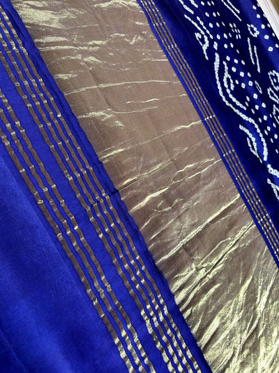 ELA: bandhani saree with tissue palla