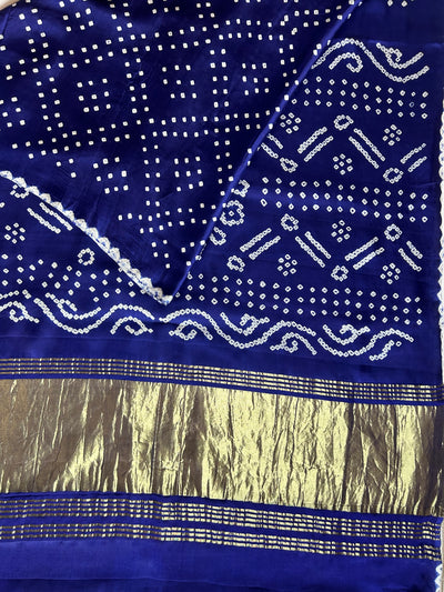 ELA: bandhani saree with tissue palla