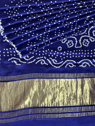 ELA: bandhani saree with tissue palla