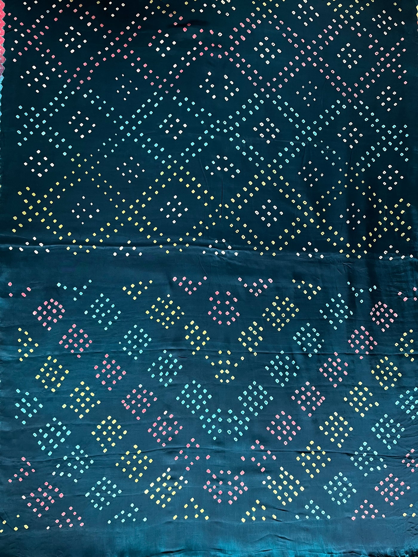 TARAVATI: Handmade Designer Bandhani Modal Silk Saree