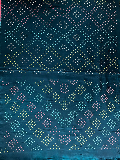 TARAVATI: Handmade Designer Bandhani Modal Silk Saree