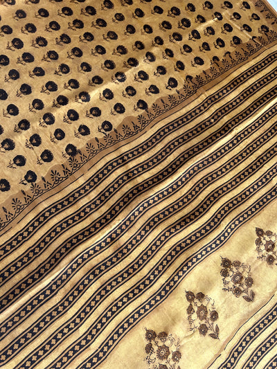 DHARA: HANDBLOCK PRINTED MODAL SILK SAREE