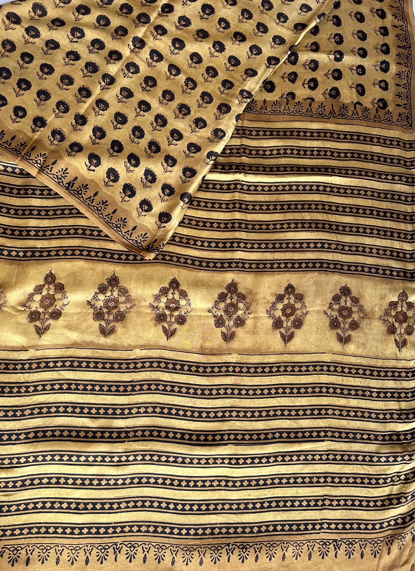 DHARA: HANDBLOCK PRINTED MODAL SILK SAREE