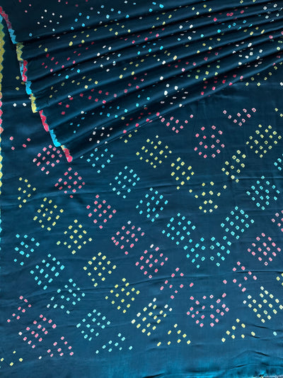 TARAVATI: Handmade Designer Bandhani Modal Silk Saree
