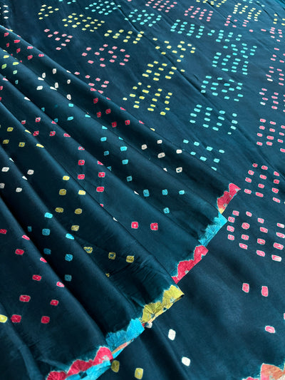 TARAVATI: Handmade Designer Bandhani Modal Silk Saree