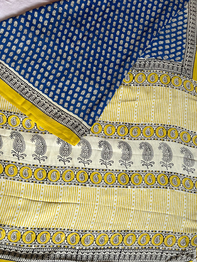 MASTANI: HANDBLOCK PRINTED MODAL SILK SAREE