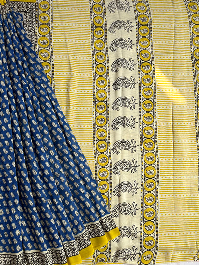 MASTANI: HANDBLOCK PRINTED MODAL SILK SAREE