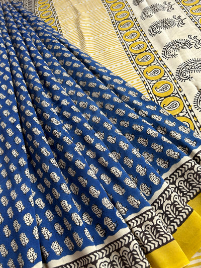 MASTANI: HANDBLOCK PRINTED MODAL SILK SAREE