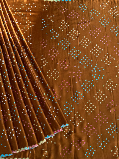 PHOOLVATI: Handmade Designer Bandhani Modal Silk Saree