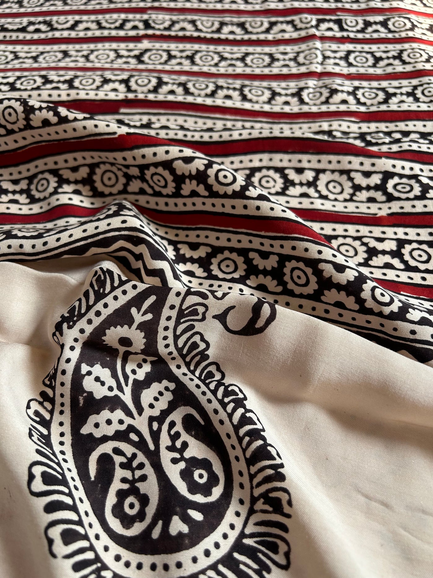 JANKI: HANDBLOCK PRINTED MODAL SILK SAREE