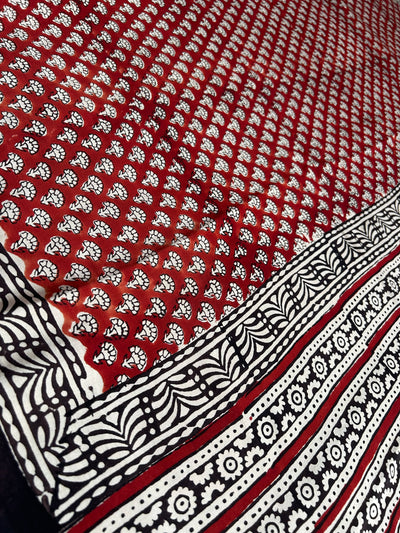 JANKI: HANDBLOCK PRINTED MODAL SILK SAREE