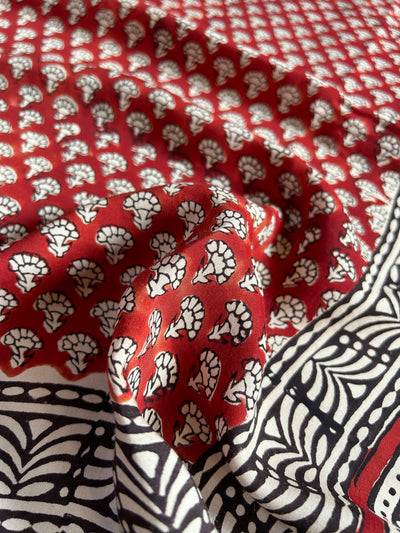 JANKI: HANDBLOCK PRINTED MODAL SILK SAREE