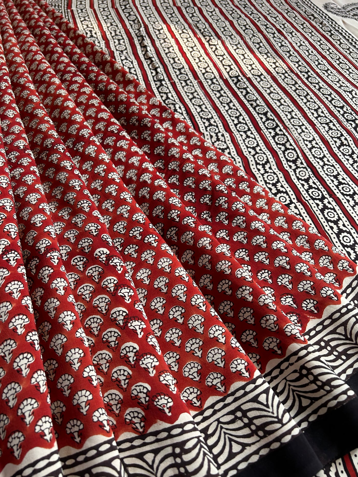 JANKI: HANDBLOCK PRINTED MODAL SILK SAREE