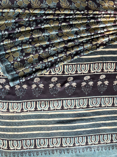 DHUN: HANDBLOCK PRINTED MODAL SILK SAREE