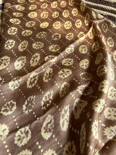 SARGAM : HANDBLOCK PRINTED MODAL SILK SAREE