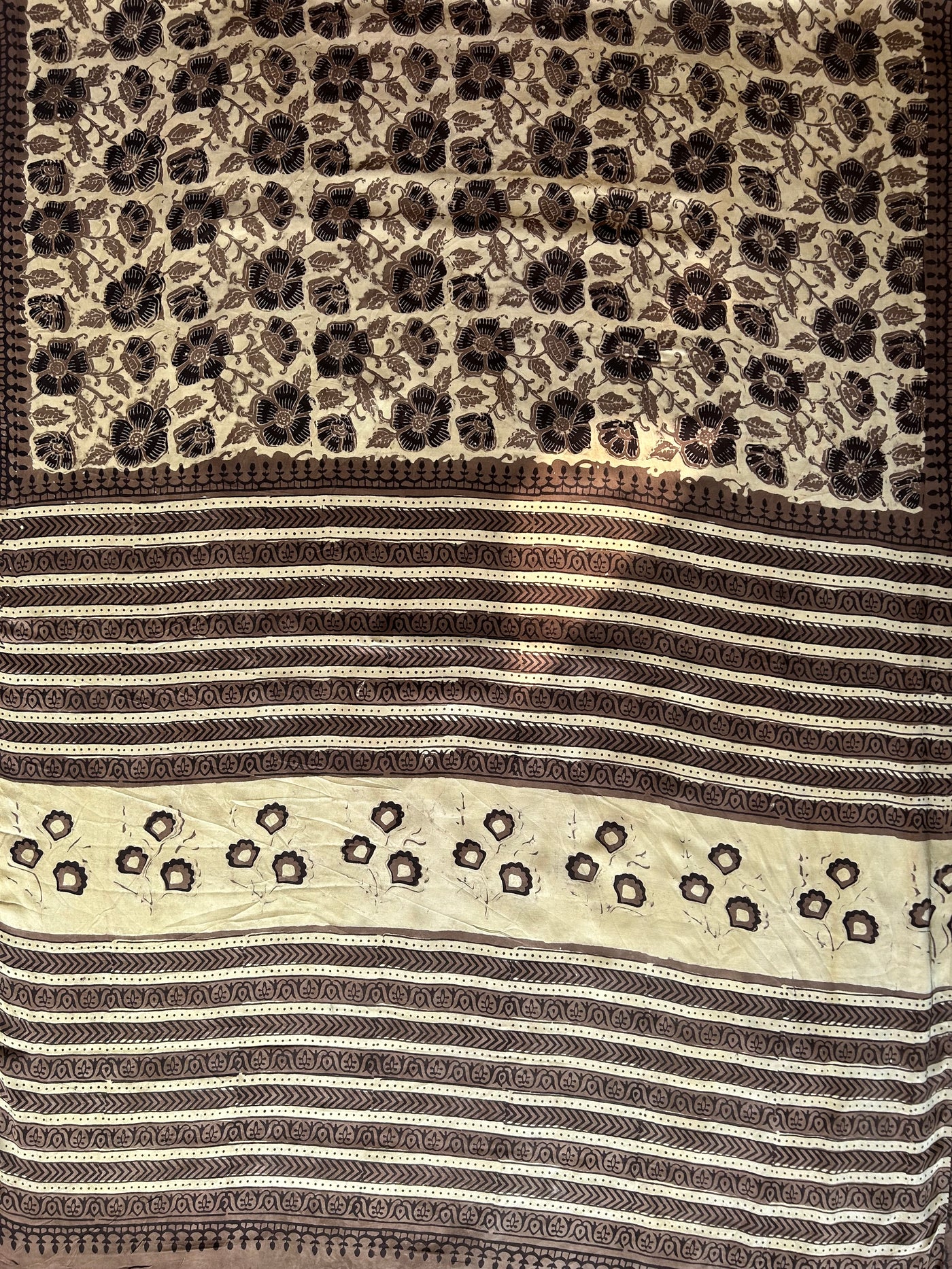 SARGAM : HANDBLOCK PRINTED MODAL SILK SAREE