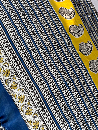 KISHORI : HANDBLOCK PRINTED MODAL SILK SAREE