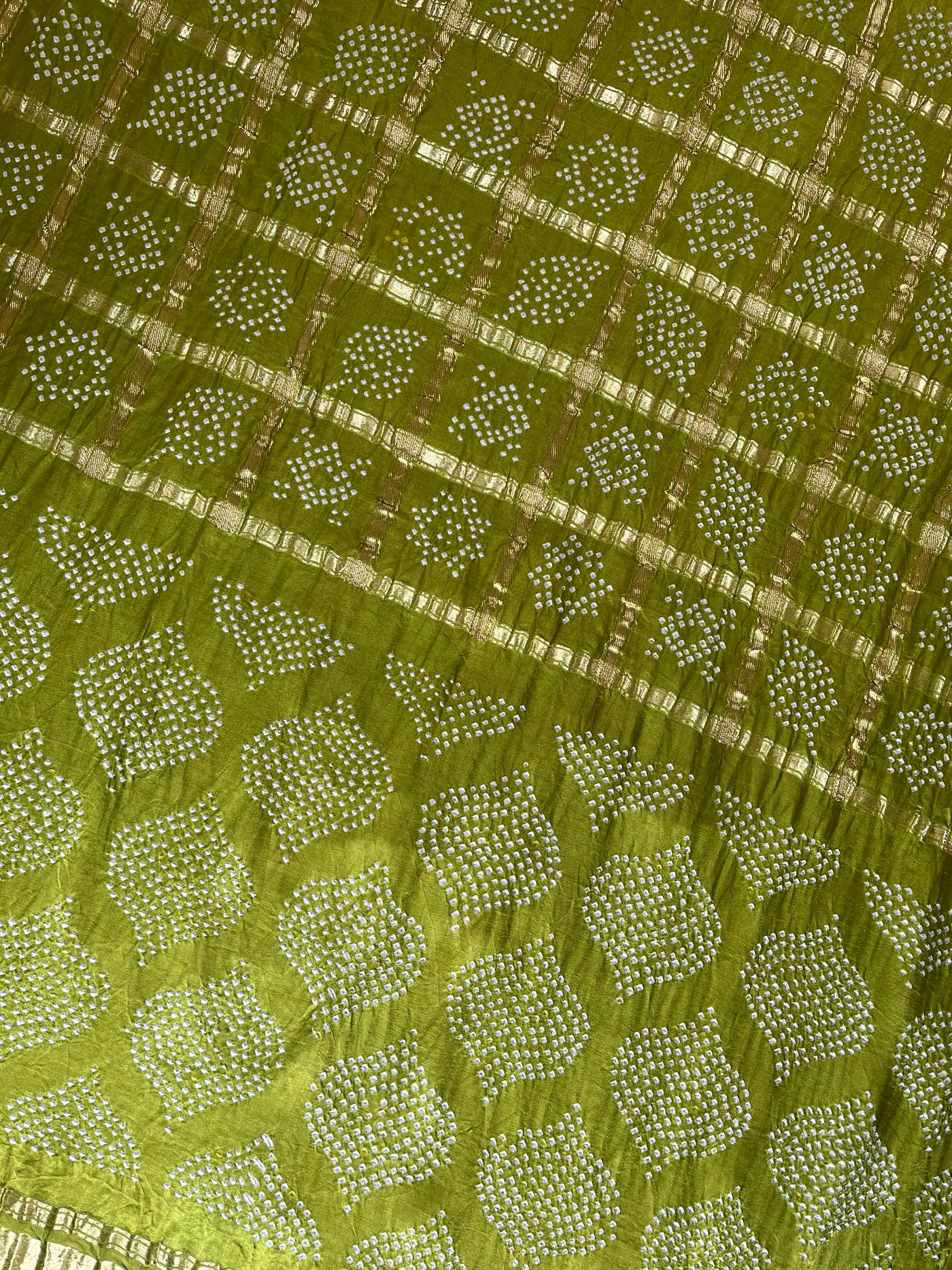 HARINI :  Handmade Bandhani Pure Gajji Silk Gharchola Saree