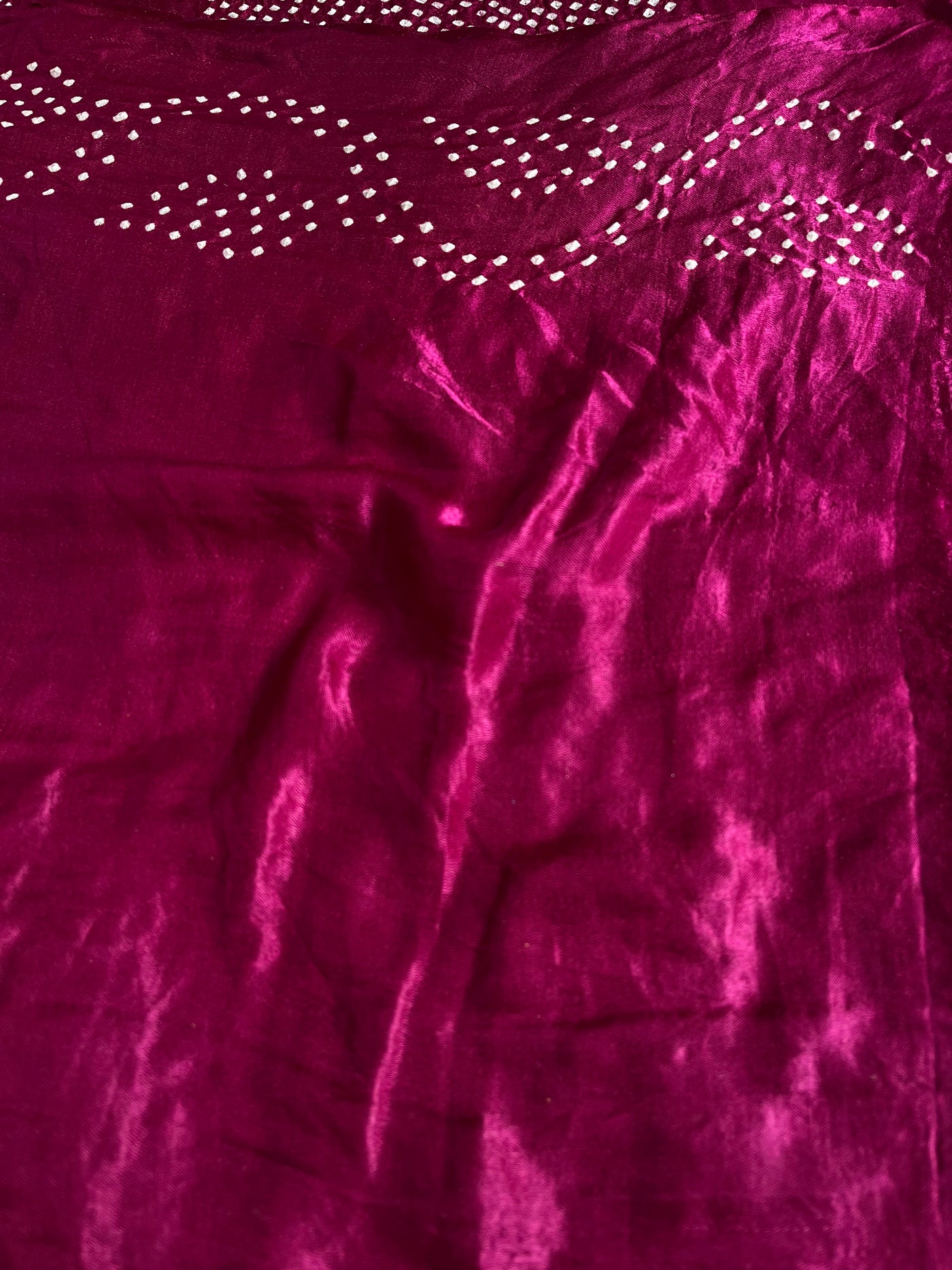 VASUNDHARA :  Handmade Bandhani Pure Gajji Silk Gharchola Saree