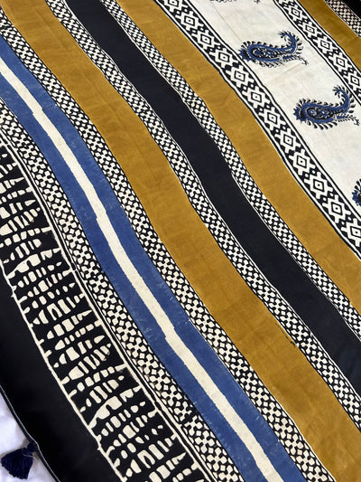 TANISHKA: HANDBLOCK BAGRU PRINTED MODAL SILK SAREE
