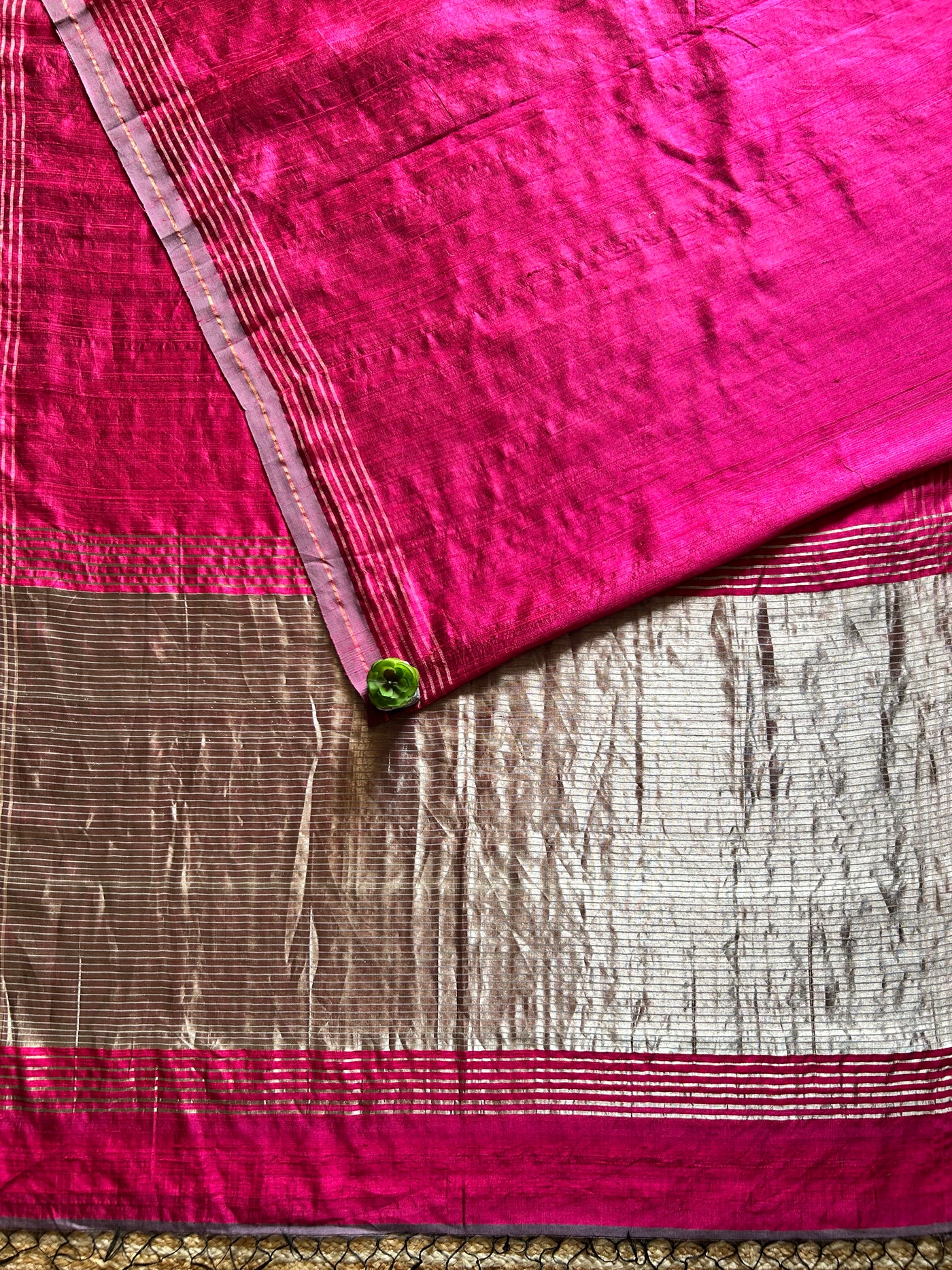 MRNALI: RANI,HANDLOOM PURE SILK SAREE