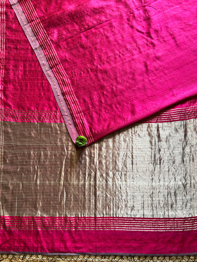 MRNALI: RANI,HANDLOOM PURE SILK SAREE