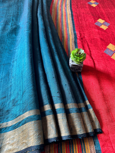 APARNA: FIROZI,HANDLOOM PURE SILK SAREE