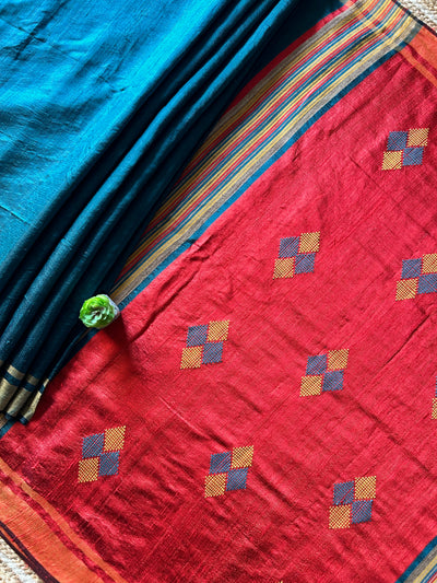 APARNA: FIROZI,HANDLOOM PURE SILK SAREE