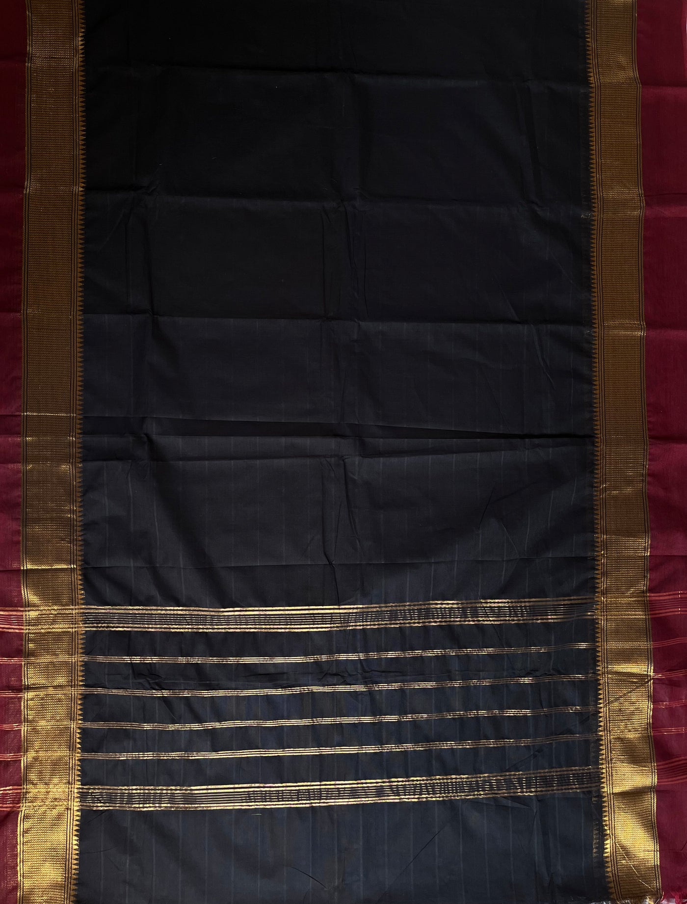 Siya:KANCHIPURAM PURE COTTON SAREE WITH BODERS.