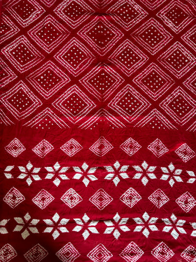 LAAL ISHQ : Shibori Bandhej Modal Silk Saree