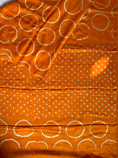 AAM PANA: Shibori Bandhej Modal Silk Saree