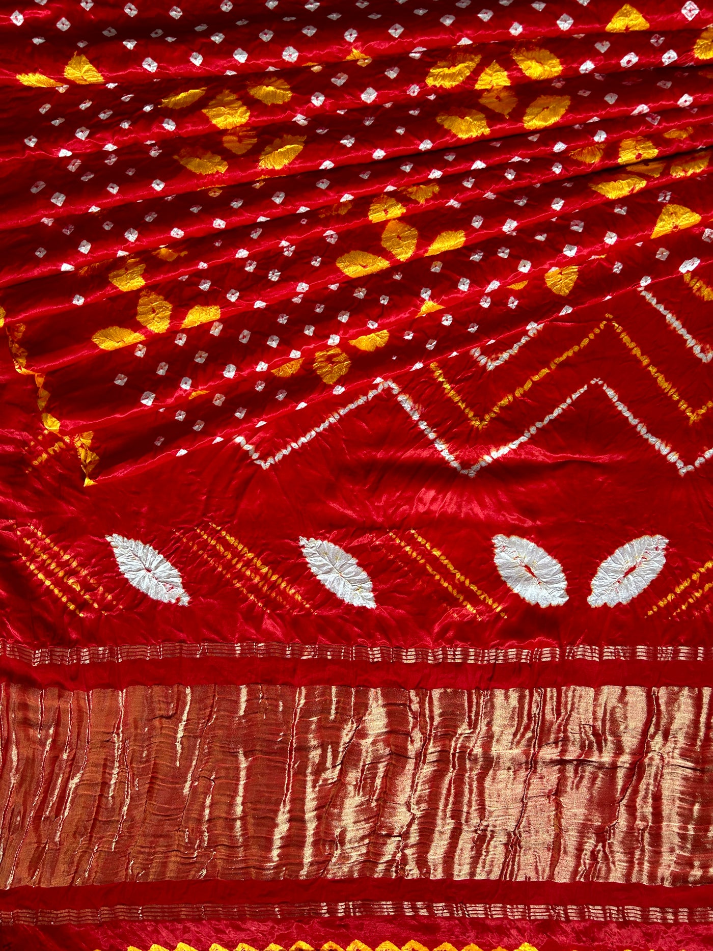 LAJJO: Handmade Modal Silk Saree with Tissue Pallu