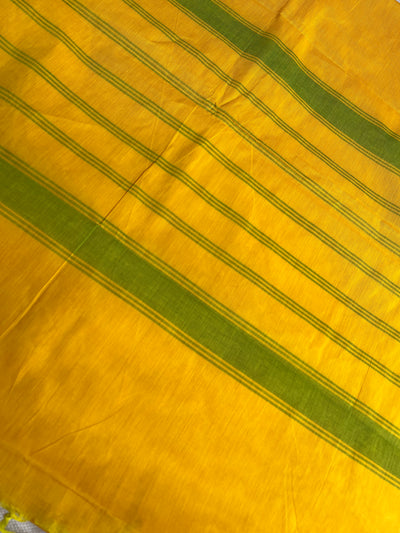 REVATI:KANCHIPURAM PURE COTTON SAREE WITH BORDERS.