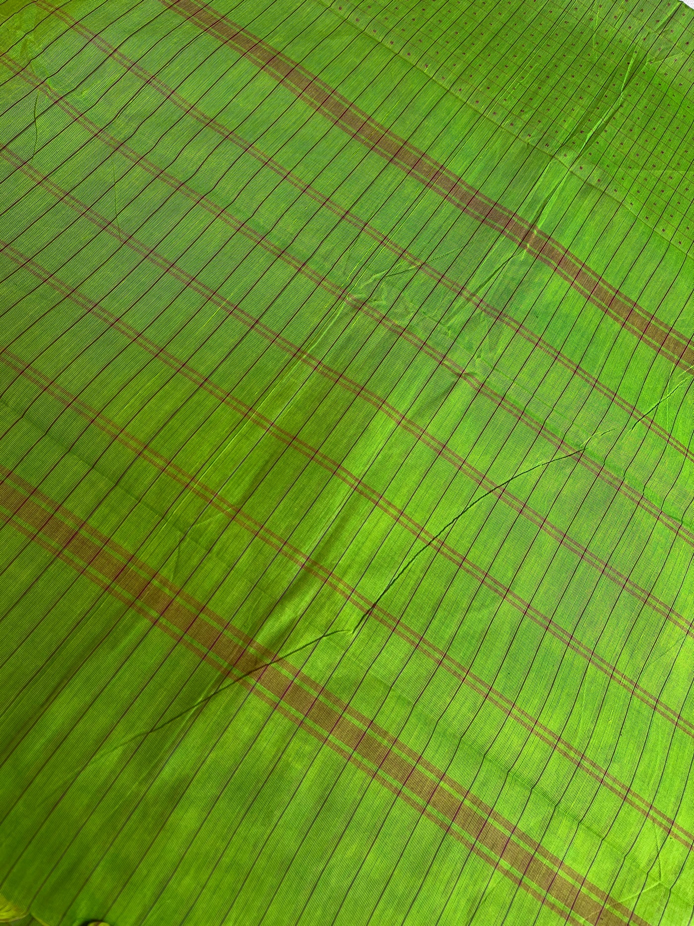 SAURABHI: KANCHIPURAM PURE COTTON SAREE WITH BORDERS.