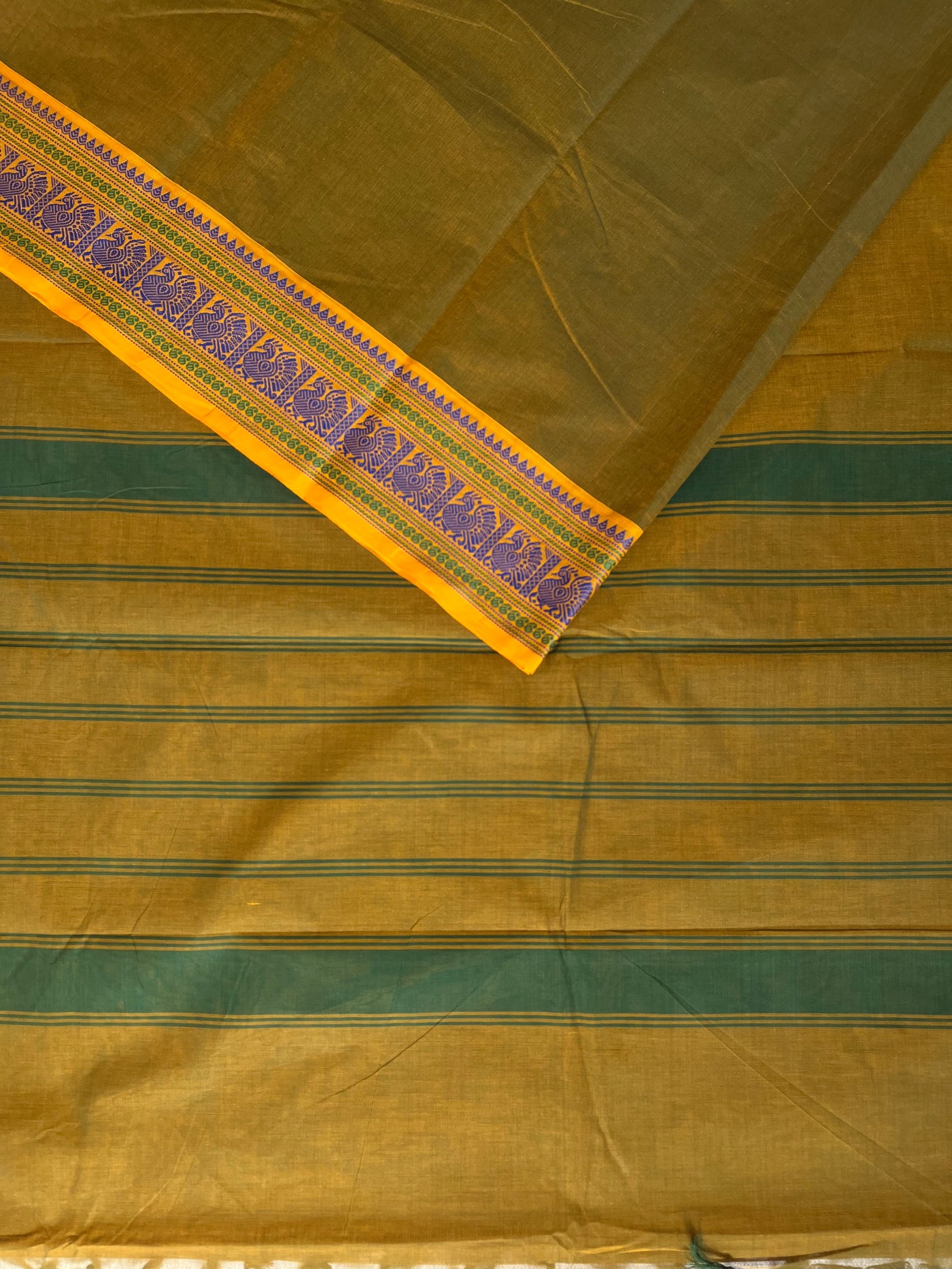 BINDIYA: PURE KANCHIPURAM COTTON SAREE WITH JACQUARD WEAVING.