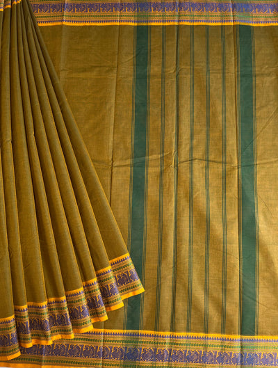 BINDIYA: PURE KANCHIPURAM COTTON SAREE WITH JACQUARD WEAVING.