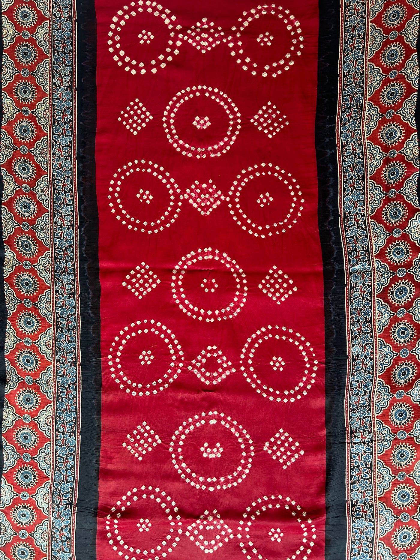 KALINDI: AJRAKH BANDHEJTISSUE MODAL SILK SAREE