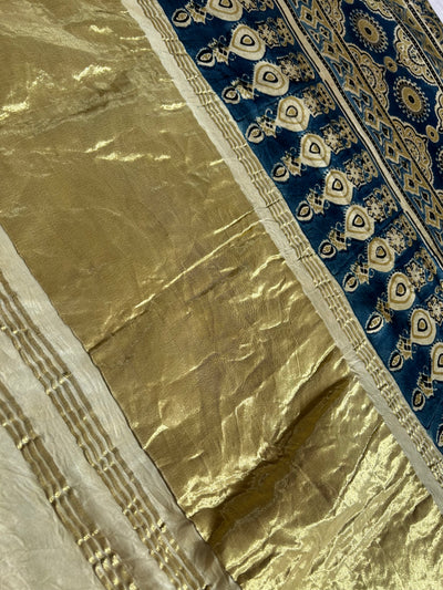 GULSHAN : AJRAKH BANDHEJTISSUE MODAL SILK SAREE