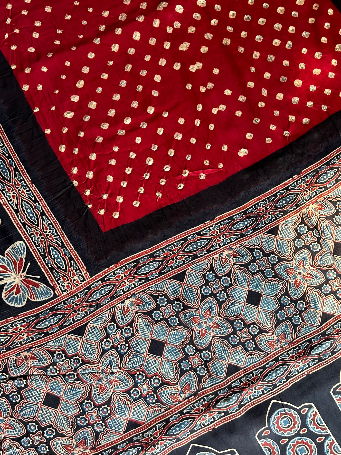 Ketki: AJRAKH BANDHEJTISSUE MODAL SILK SAREE