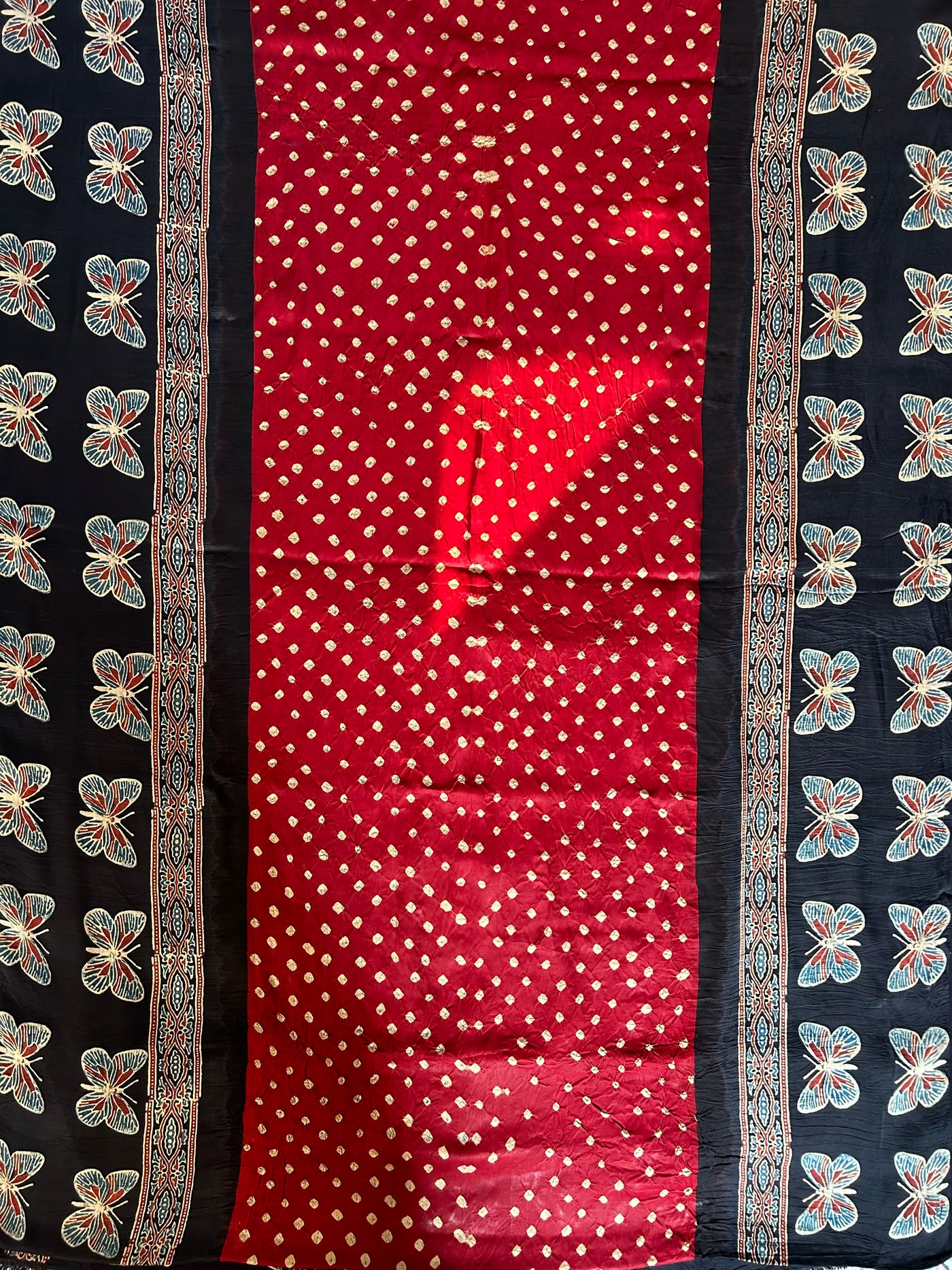 Ketki: AJRAKH BANDHEJTISSUE MODAL SILK SAREE