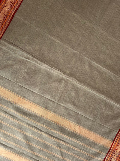 Ragini:KANCHIPURAM PURE COTTON SAREE WITH BODERS.