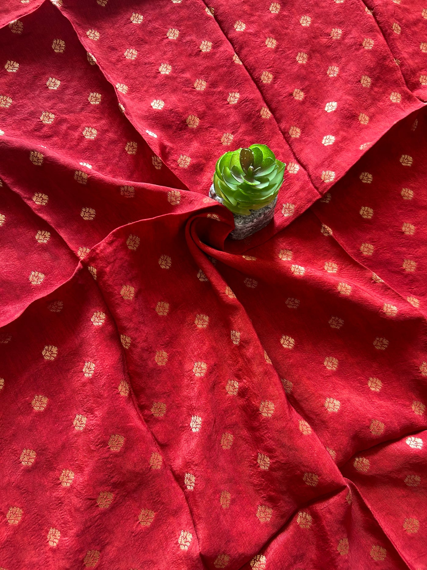 IRA:Handmade Ajrakh Dola Silk Saree with Meenakari Pallu