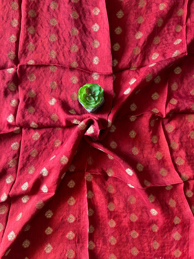 VANI:Handmade Ajrakh Dola Silk Saree with Meenakari Pallu