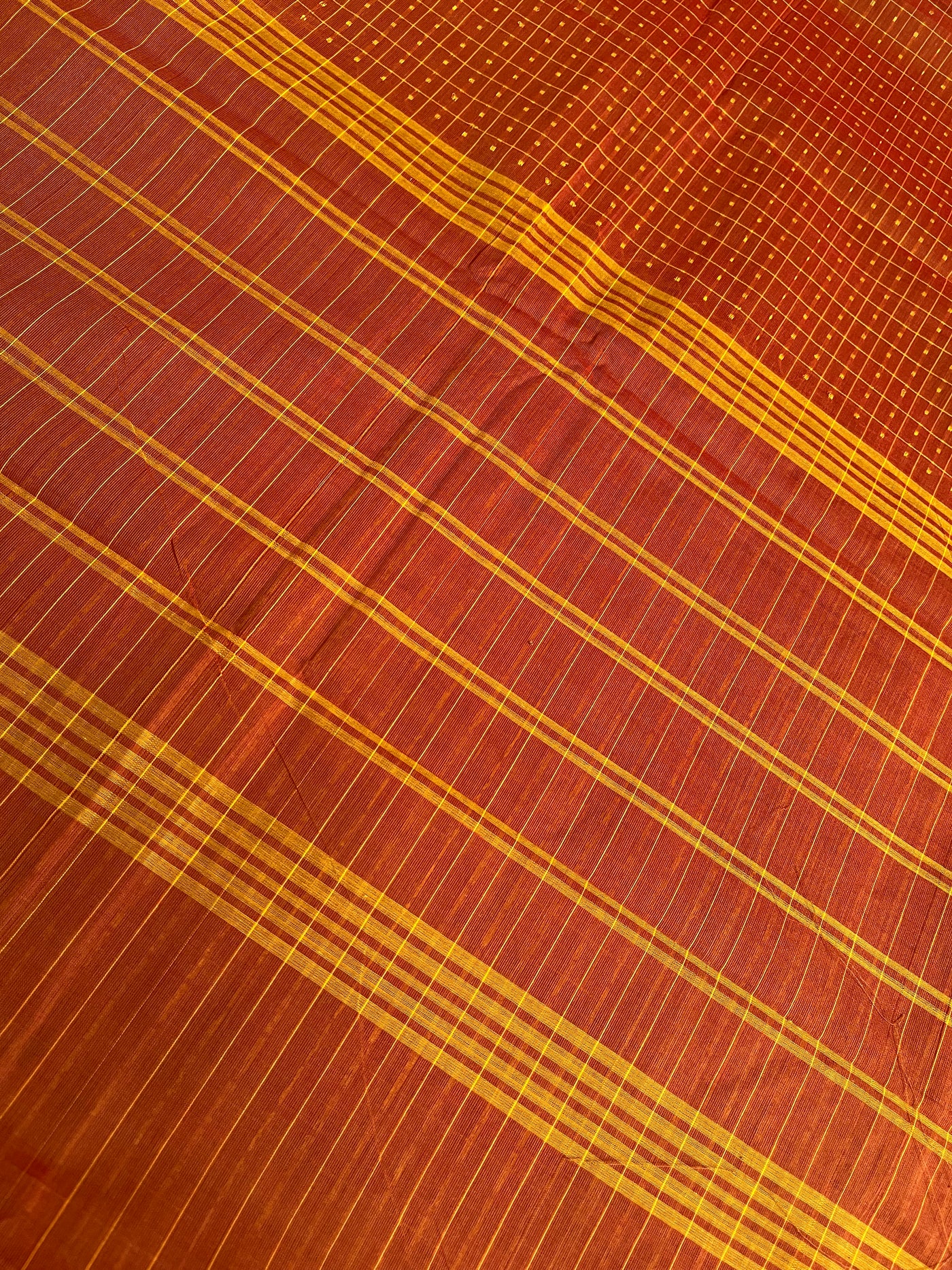 GODAVARI: KANCHIPURAM PURE COTTON SAREE WITH BORDERS.