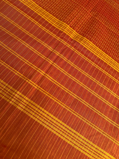 GODAVARI: KANCHIPURAM PURE COTTON SAREE WITH BORDERS.