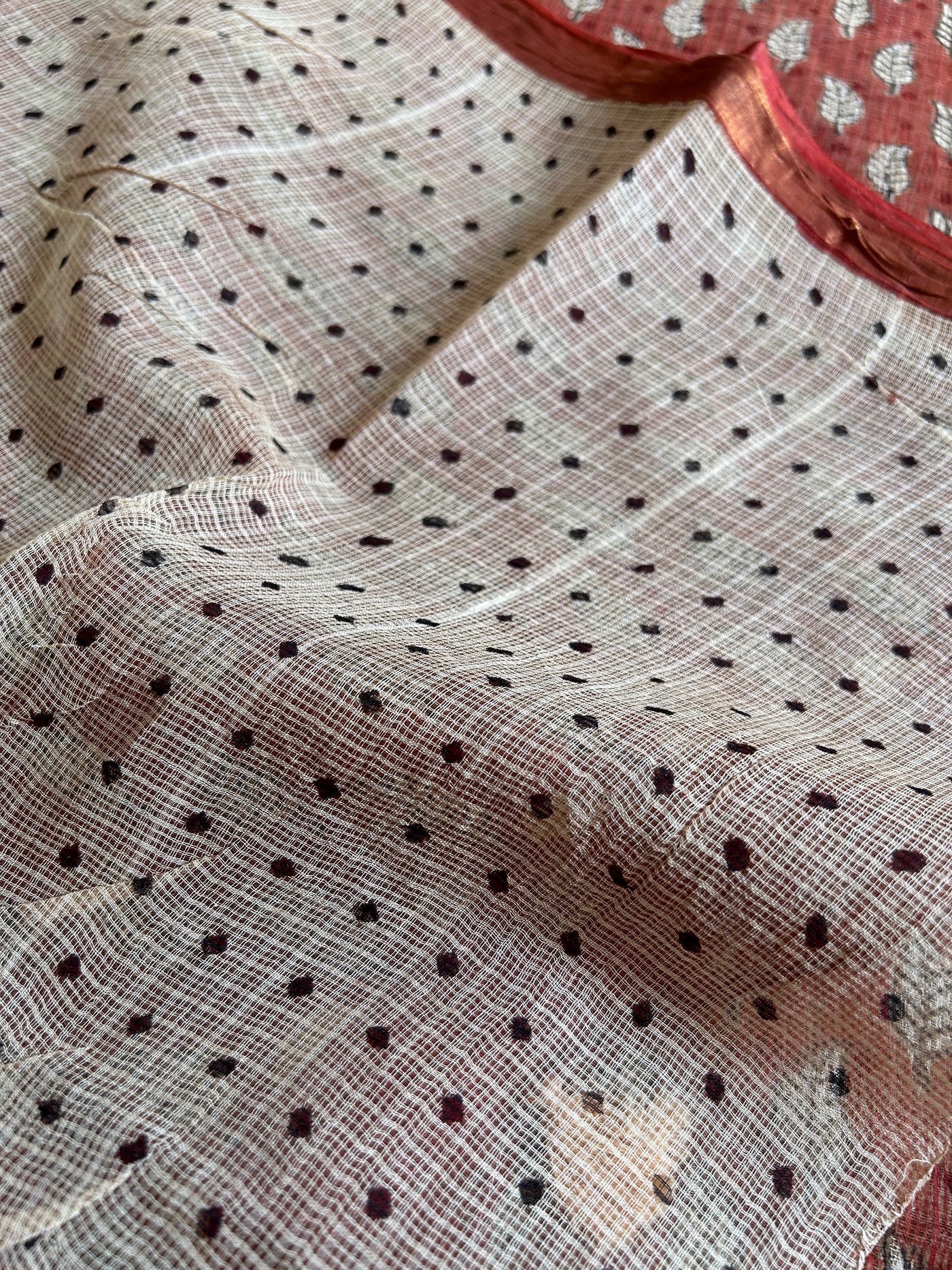 ANUBHA: Handmade Pure cotton Kota Doria Saree