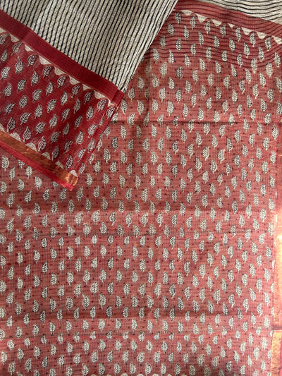 ANUBHA: Handmade Pure cotton Kota Doria Saree