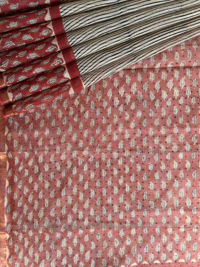 ANUBHA: Handmade Pure cotton Kota Doria Saree