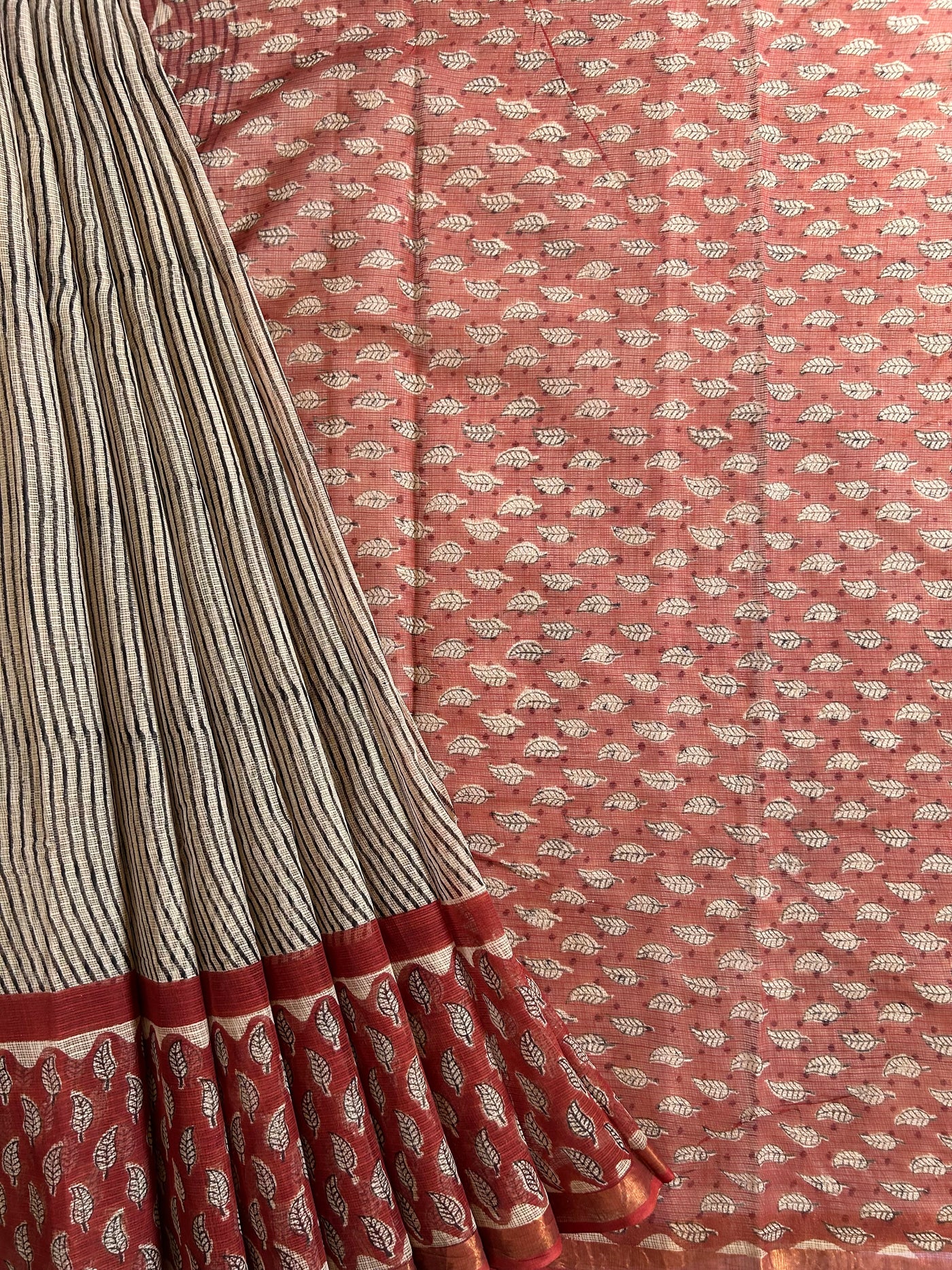 ANUBHA: Handmade Pure cotton Kota Doria Saree
