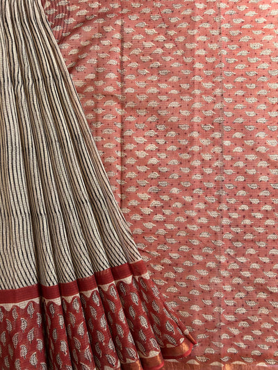 ANUBHA: Handmade Pure cotton Kota Doria Saree